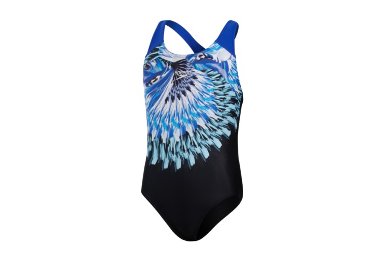 Speedo Digital Print Splashback Swimsuit Blue