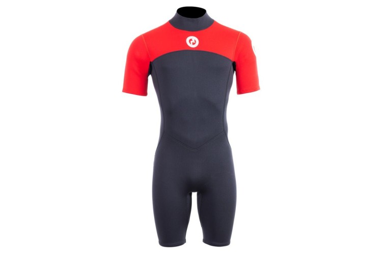 Two Bare Feet Thunderclap 2.5mm Mens Shorty Wetsuit (Red / Black)